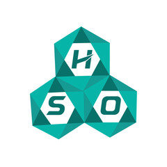 HSO creative minimalist letter logo. HSO unique vector initials alphabet letter logo design