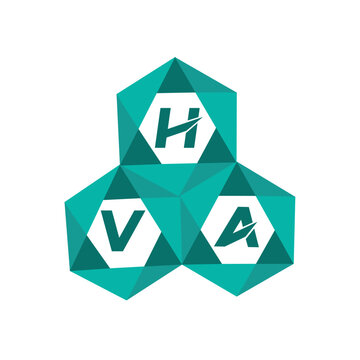 HVA creative minimalist letter logo. HVA unique vector initials alphabet letter logo design
