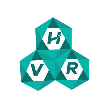 HVR creative minimalist letter logo. HVR unique vector initials alphabet letter logo design