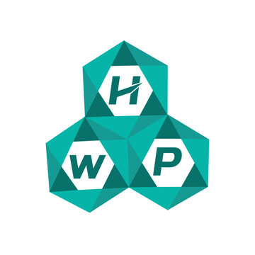 HWP creative minimalist letter logo. HWP unique vector initials alphabet letter logo design