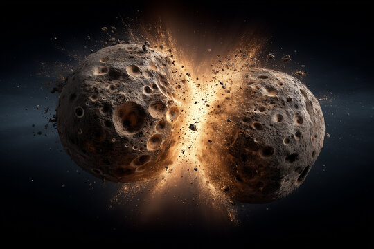 Collision entre ast&eacute;ro&iuml;des