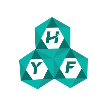 HYF creative minimalist letter logo. HYF unique vector initials alphabet letter logo design