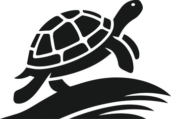 Vector turtle animal silhouette