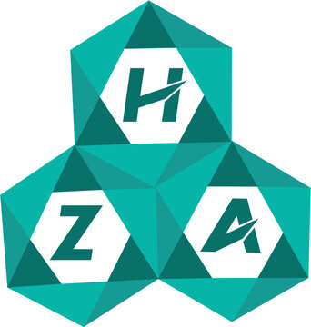 HZA creative minimalist letter logo. HZA unique vector initials alphabet letter logo design