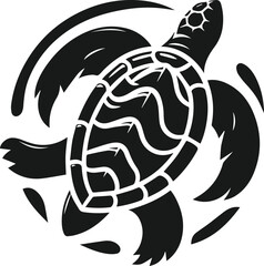 Vector turtle animal silhouette