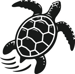 Vector turtle animal silhouette
