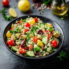 A fresh salad with spinach, feta, walnuts, and balsamic dressing. Featuring a healthy lunch option