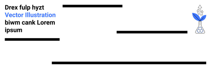 Obraz premium Blue sprouting plant growing from geometric structure with minimalist design. Ideal for sustainability, growth, innovation, nature, eco projects, modern design, simple landing page