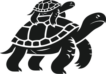 Vector turtle animal silhouette