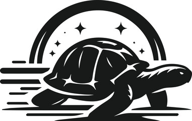 Vector turtle animal silhouette
