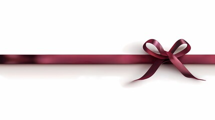 A straight ceremonial ribbon with realistic texture and shadow on a plain white background, Generative AI illustrations. 