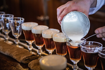 Irish Coffee drinks at the Buena Vista cafe where it was invented, San Francisco
