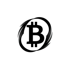 Obraz premium An Abstract Representation of the Bitcoin Symbol_transparent