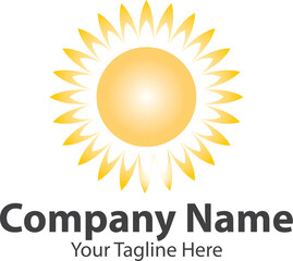 Fototapeta premium sun flower logo