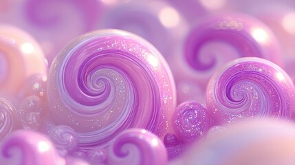 Abstract pink and purple swirl lollipops