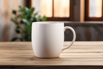 Obraz premium A blank ceramic mug mockup with no logo or print