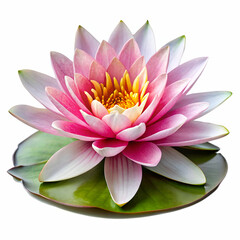 Water Lily on white background