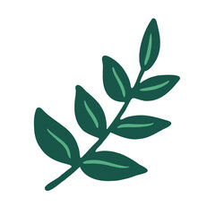 Beautiful simple flower illustration. poster hand drawing element decoration. floral leaves isolated design