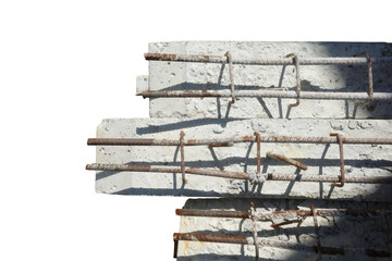 object in building construction site detail joint concrete with metal steel rusty dirty high quality unfinished foundation png
