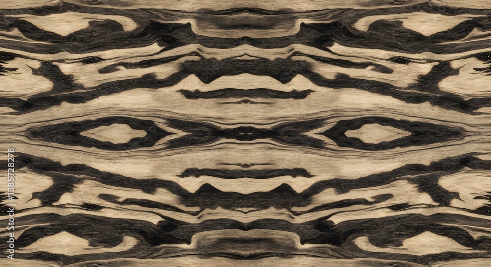 Leinwandbilder Abstract Pattern of Wood Grain Texture Background with Symmetric Design