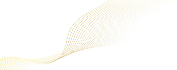 Abstract golden linear background. Flowing particles future technology concept abstract gradient and gold wave curve lines banner.