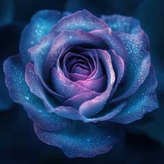 Captivating Close-Up of a Delicate Rose with Dew Drops
