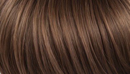 Detailed macro shot displaying layered, warm toned brunette hair textures