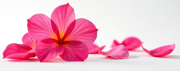 Obraz premium Exotic flower petals against a white background, exotic, bloom, flower petal