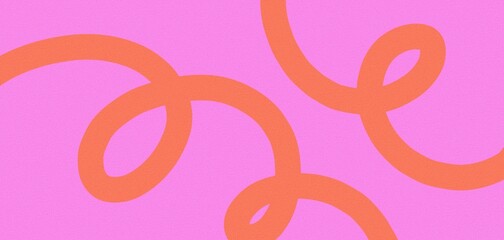 Summer background with bright pink and orange waves