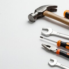 Labor Day hammer tools background copy space