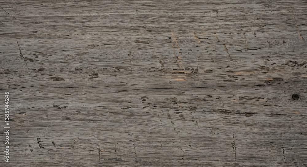 Poster Distressed gray wood background displaying rustic surface texture
