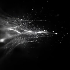 Abstract Light Trails on Dark Background for Artistic Backgrounds