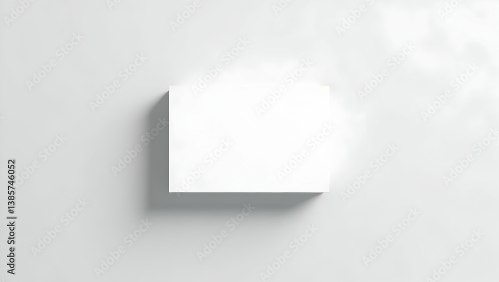 Poster clean and minimalist white rectangular mockup for product display and creative presentation, perfect