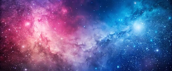 Naklejka premium Colorful Galaxy Space Background with Stars and Nebula