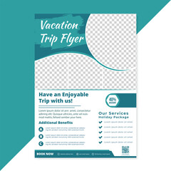 Travel flyer design template