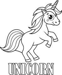 a Unicorn Coloring Page