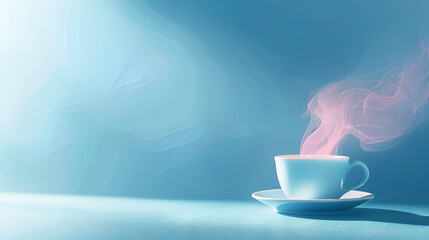 Serene Teacup: A Peaceful Morning Beverage Illustration
