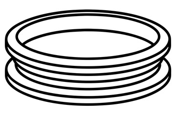 stack of bangles line art vector illustration