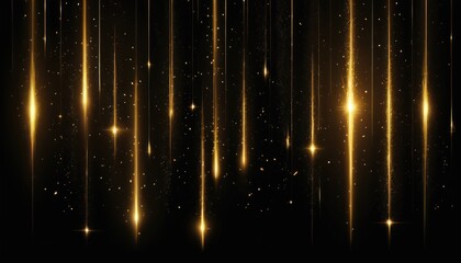Golden Trails and Luminous Dust: An Abstract Cascade of Light Effects