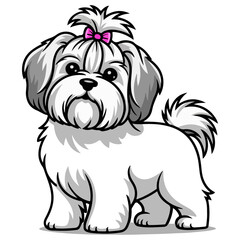 cute dog vector