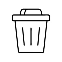 Outline trash can vector icon illustration for graphic design and web design and mobile app and more uses
