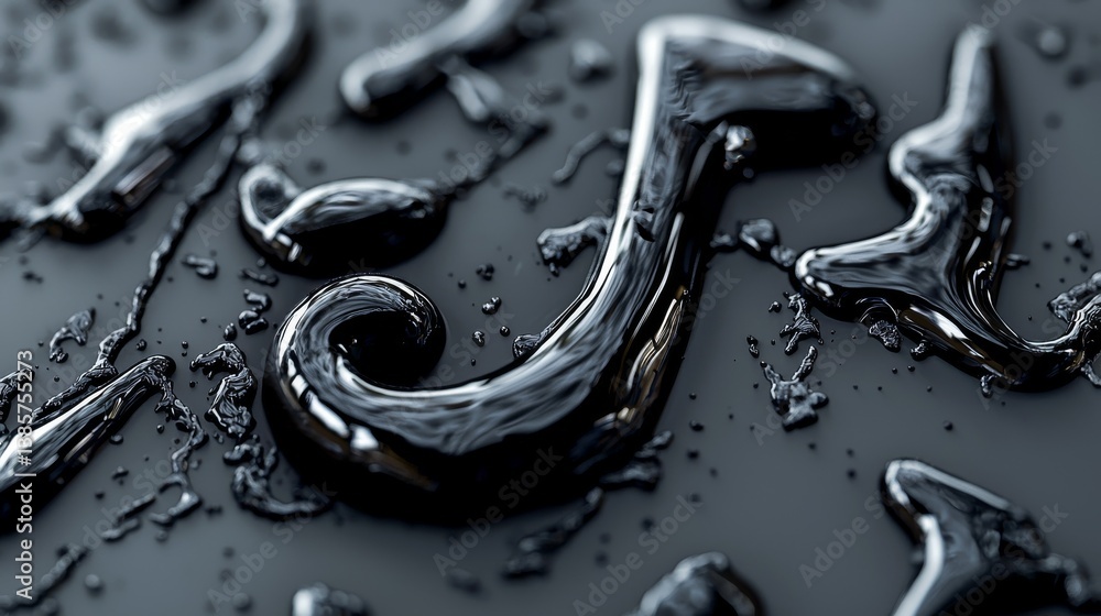 Poster abstract close-up of liquid surface with intriguing textures.