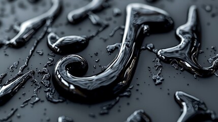 Abstract close-up of liquid surface with intriguing textures.