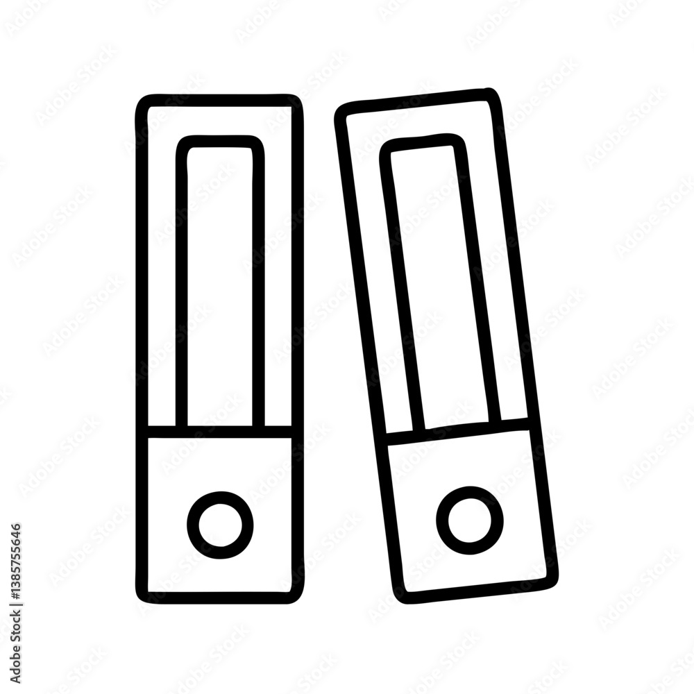 Poster office file folders vector icon illustration for document organization and management design resourc