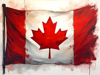 Rustic Canadian flag