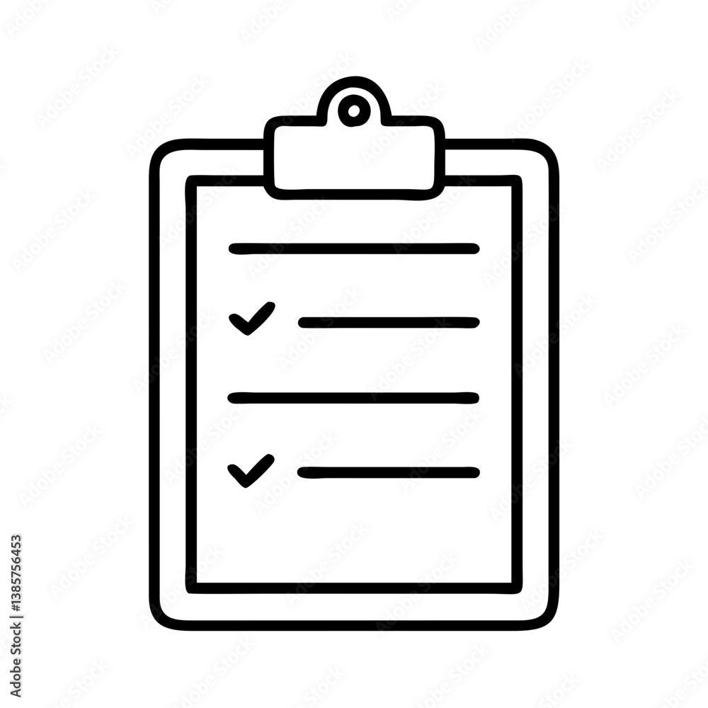 Poster checklist clipboard task list vector icon for project management and planning organization workflow 