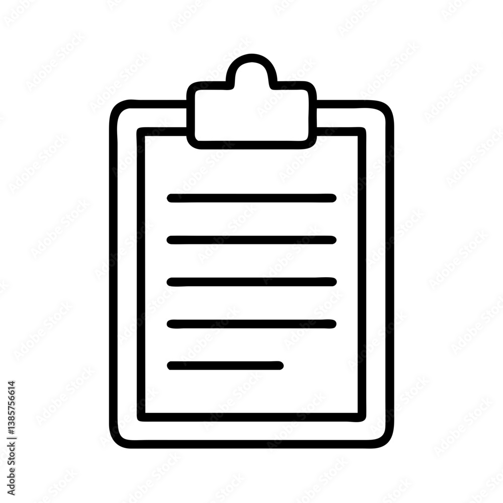 Poster clipboard checklist task list icon vector graphic design for project management and organization too