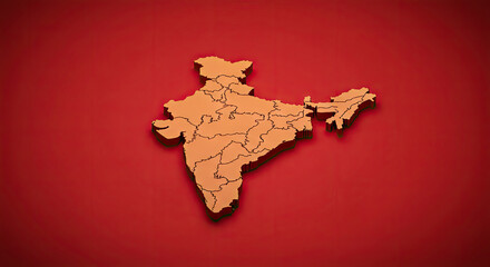 3D Map of India: A Geographical Representation