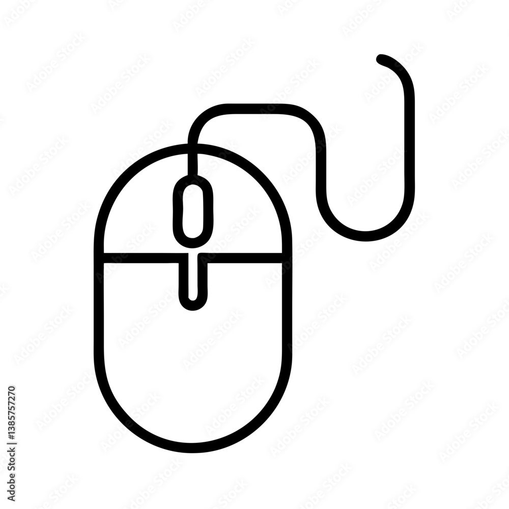 Poster computer mouse vector icon for graphic design and web design modern simple vector sign internet conc