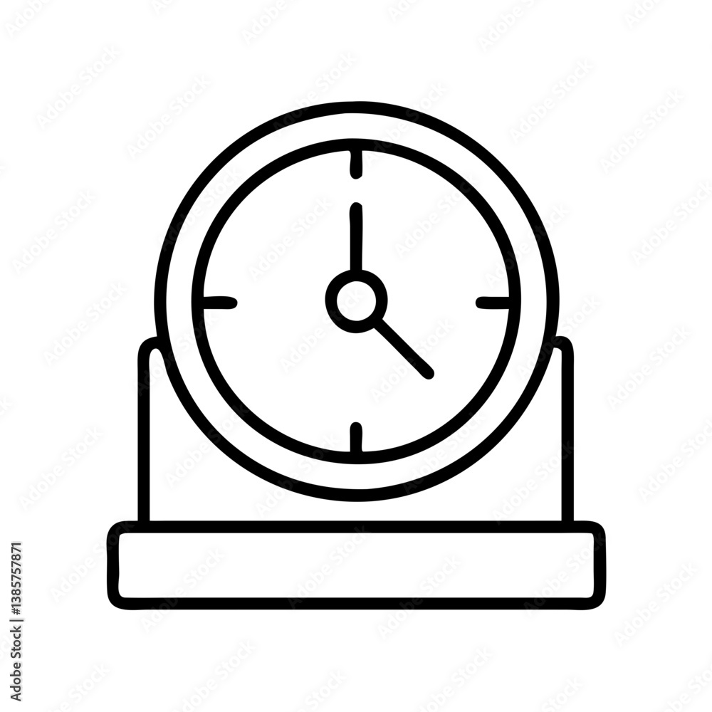 Poster clock icon vector illustration time management concept for graphic and web design isolated on white 